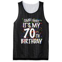 Omg Its My 70th Birthday 70 Year Old Happy Birthday Mesh Reversible Basketball Jersey Tank