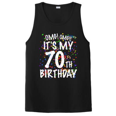 Omg Its My 70th Birthday 70 Year Old Happy Birthday PosiCharge Competitor Tank