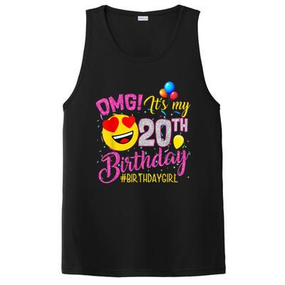 OMG It's My 20th Birthday Girl 20 Years old Birthday PosiCharge Competitor Tank