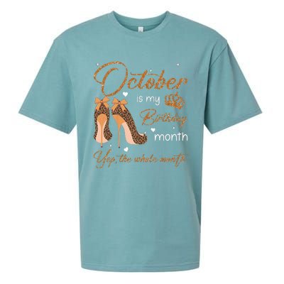 October Is My Birthday Month Yep The Whole Month Sueded Cloud Jersey T-Shirt