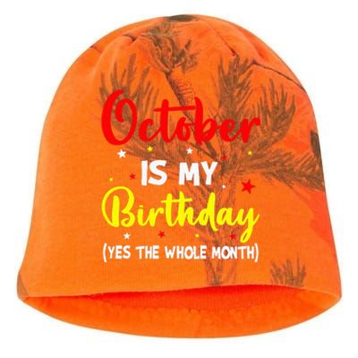 October Is My Birthday The Whole Month October Birthday Kati - Camo Knit Beanie