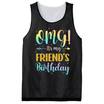 OMG It's My Friend's Birthday Happy To Me You Sister Cousin Mesh Reversible Basketball Jersey Tank