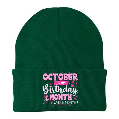 October Is My Birthday Yes The Whole Month Birthday Gifts Knit Cap Winter Beanie