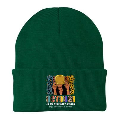 October Is My Birthday Yes The Whole Month October Birthday Knit Cap Winter Beanie