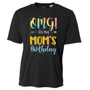 OMG Its My Moms Birthday Happy BDay Mother Tie Dy Cooling Performance Crew T-Shirt