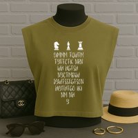 Once I Make My Move Acronym Wizard Chess Funny Gift Garment-Dyed Women's Muscle Tee