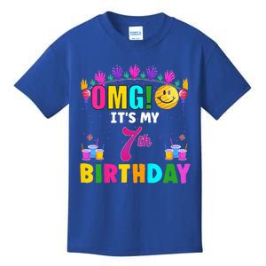 OMG Its My 7th Birthday Cute 7 Year Old Birthday Party Kids T-Shirt