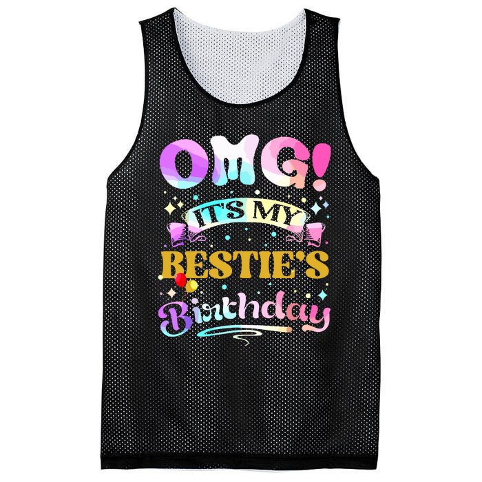 Omg Its My Besties Birthday Happy To Me You Best Friend Mesh Reversible Basketball Jersey Tank