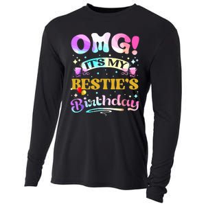 Omg Its My Besties Birthday Happy To Me You Best Friend Cooling Performance Long Sleeve Crew