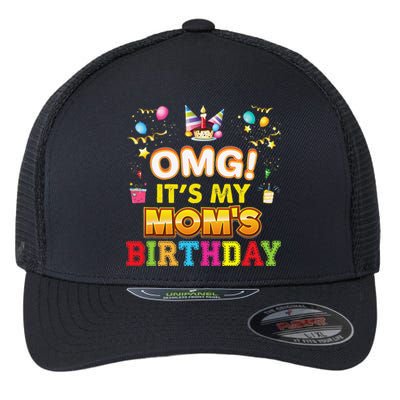 OMG It's My Mom Birthday Happy Gift Vintage Perfect Flexfit Unipanel Trucker Cap