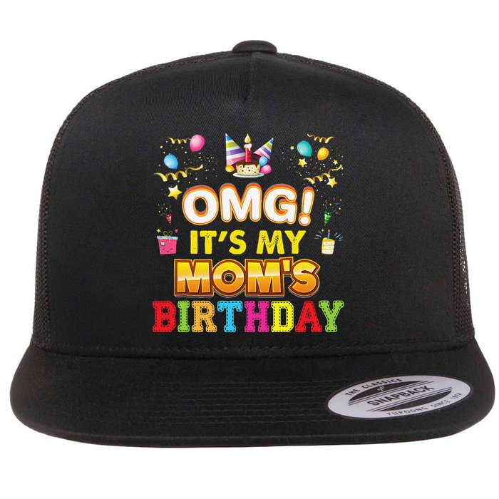 OMG It's My Mom Birthday Happy Gift Vintage Perfect Flat Bill Trucker Hat