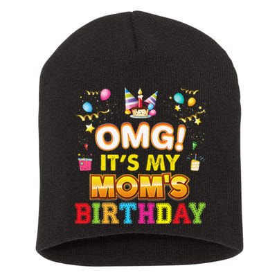 OMG It's My Mom Birthday Happy Gift Vintage Perfect Short Acrylic Beanie