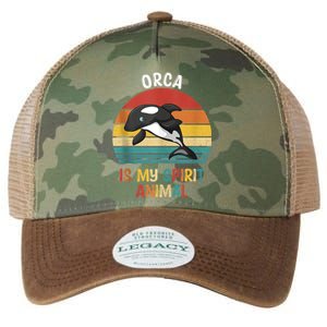 Orca Is My Spirit Animal Funny Orca Lover Legacy Tie Dye Trucker Hat