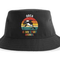 Orca Is My Spirit Animal Funny Orca Lover Sustainable Bucket Hat