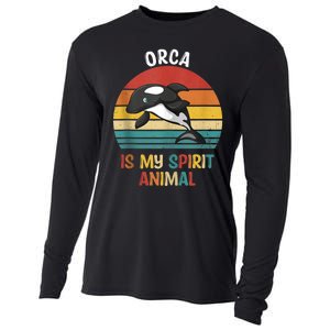 Orca Is My Spirit Animal Funny Orca Lover Cooling Performance Long Sleeve Crew