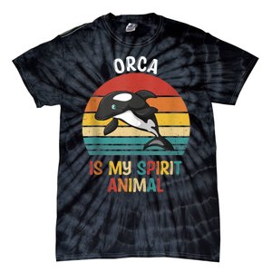 Orca Is My Spirit Animal Funny Orca Lover Tie-Dye T-Shirt