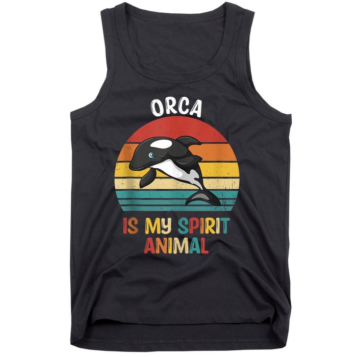 Orca Is My Spirit Animal Funny Orca Lover Tank Top