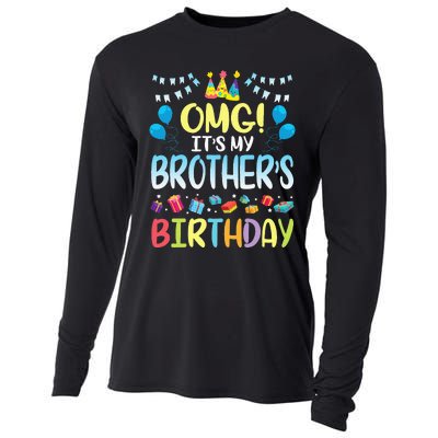 OMG Its My Brothers Birthday Happy To Me You Sister Cousin Cooling Performance Long Sleeve Crew