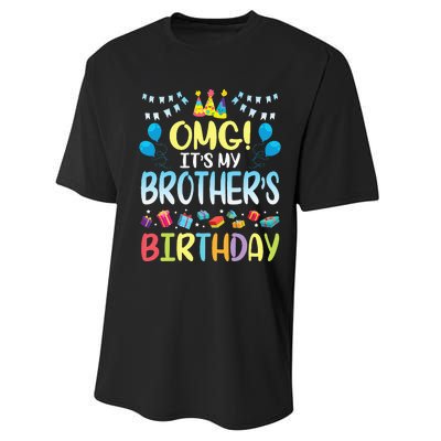 OMG Its My Brothers Birthday Happy To Me You Sister Cousin Performance Sprint T-Shirt