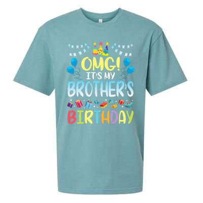 OMG Its My Brothers Birthday Happy To Me You Sister Cousin Sueded Cloud Jersey T-Shirt