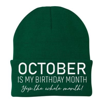 October Is My Birthday The Whole Month Knit Cap Winter Beanie