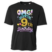 OMG It's My 9th Birthday 9 Years old Birthday Cooling Performance Crew T-Shirt