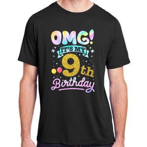 OMG It's My 9th Birthday 9 Years old Birthday Adult ChromaSoft Performance T-Shirt