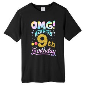 OMG It's My 9th Birthday 9 Years old Birthday Tall Fusion ChromaSoft Performance T-Shirt