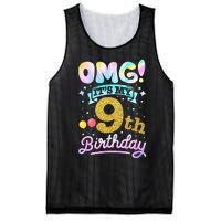 OMG It's My 9th Birthday 9 Years old Birthday Mesh Reversible Basketball Jersey Tank