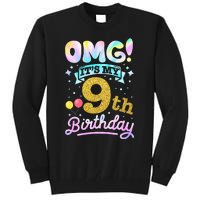 OMG It's My 9th Birthday 9 Years old Birthday Tall Sweatshirt