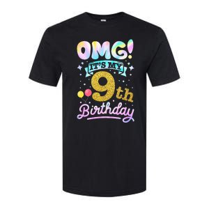 OMG It's My 9th Birthday 9 Years old Birthday Softstyle CVC T-Shirt