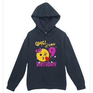 OMG It's My 9th Birthday Girl Cute 9 Yrs Old Birthday Party Urban Pullover Hoodie