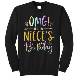 OMG It's My Niece's Birthday Happy BDay Uncle Aunt Tie Dye Sweatshirt