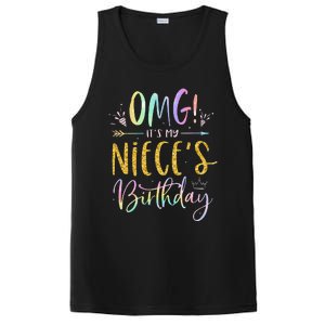 OMG It's My Niece's Birthday Happy BDay Uncle Aunt Tie Dye PosiCharge Competitor Tank