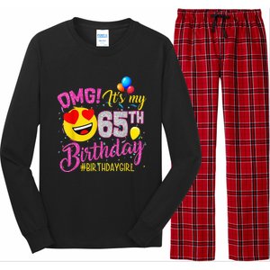 OMG It's My 65th Birthday Girl Shirts 65 Years old Birthday Long Sleeve Pajama Set