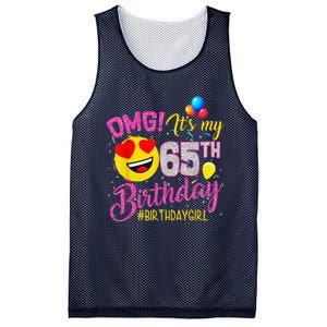 OMG It's My 65th Birthday Girl Shirts 65 Years old Birthday Mesh Reversible Basketball Jersey Tank