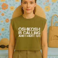 Often Imitated Never Duplicated Area Code 608 Garment-Dyed Women's Muscle Tee