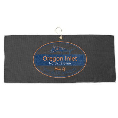 Oregon Inlet North Carolina Home Of The Blue Marlin Large Microfiber Waffle Golf Towel