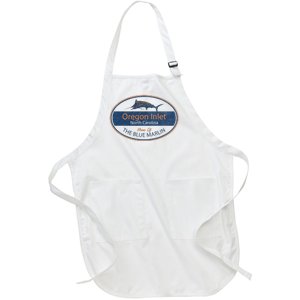 Oregon Inlet North Carolina Home Of The Blue Marlin Full-Length Apron With Pockets