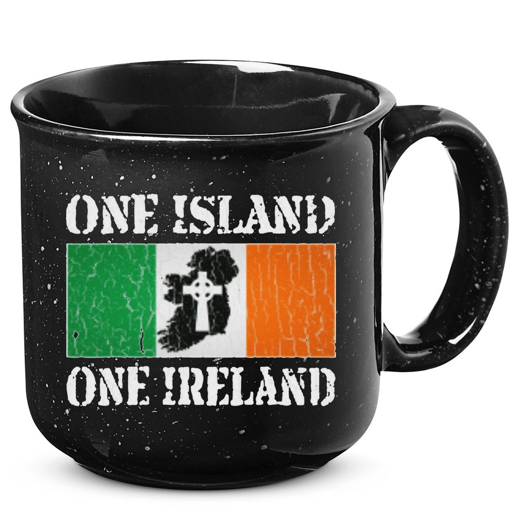 One Island One Ireland Proud Irish Heritage 15oz Campfire Ceramic Mug
