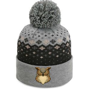 Owl Illustration The Baniff Cuffed Pom Beanie