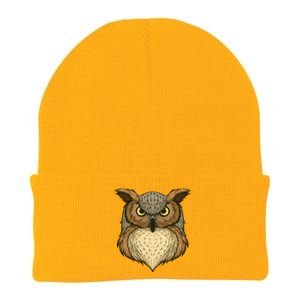 Owl Illustration Knit Cap Winter Beanie