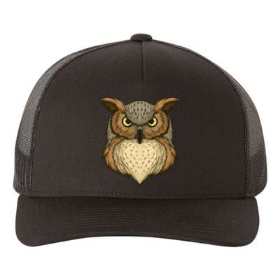 Owl Illustration Yupoong Adult 5-Panel Trucker Hat