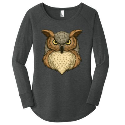 Owl Illustration Women's Perfect Tri Tunic Long Sleeve Shirt