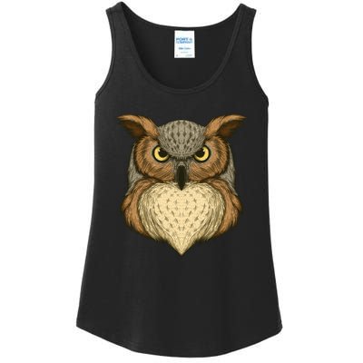 Owl Illustration Ladies Essential Tank