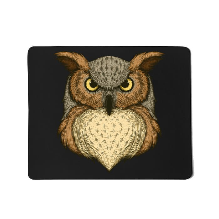 Owl Illustration Mousepad