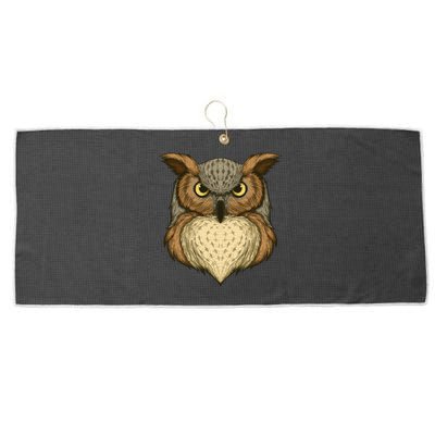 Owl Illustration Large Microfiber Waffle Golf Towel