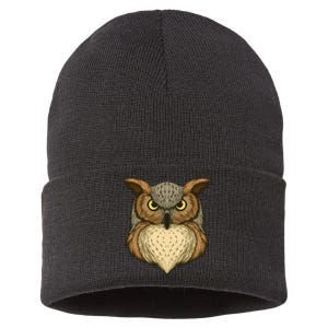 Owl Illustration Sustainable Knit Beanie