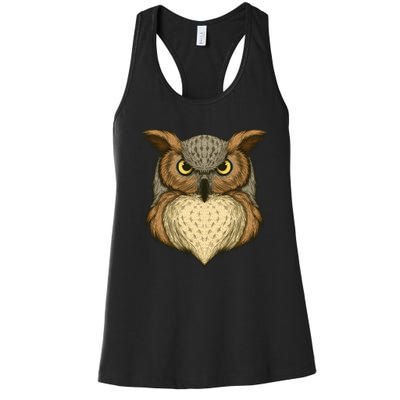 Owl Illustration Women's Racerback Tank