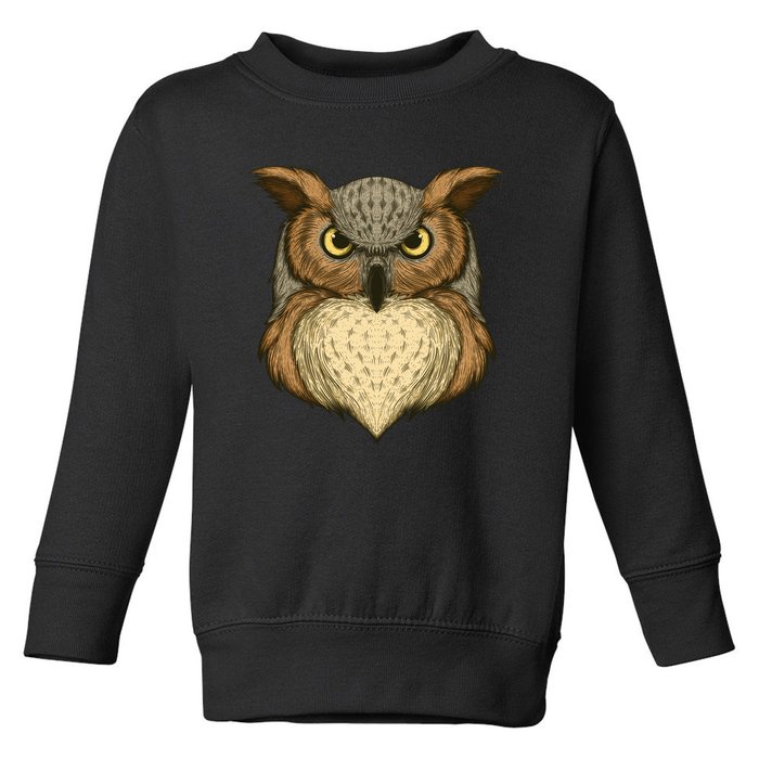 Owl Illustration Toddler Sweatshirt